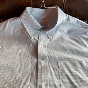 Brooks Brothers Men’s Button-Down Poplin Dress Shirt, Madison Fit, 17.5 x 35